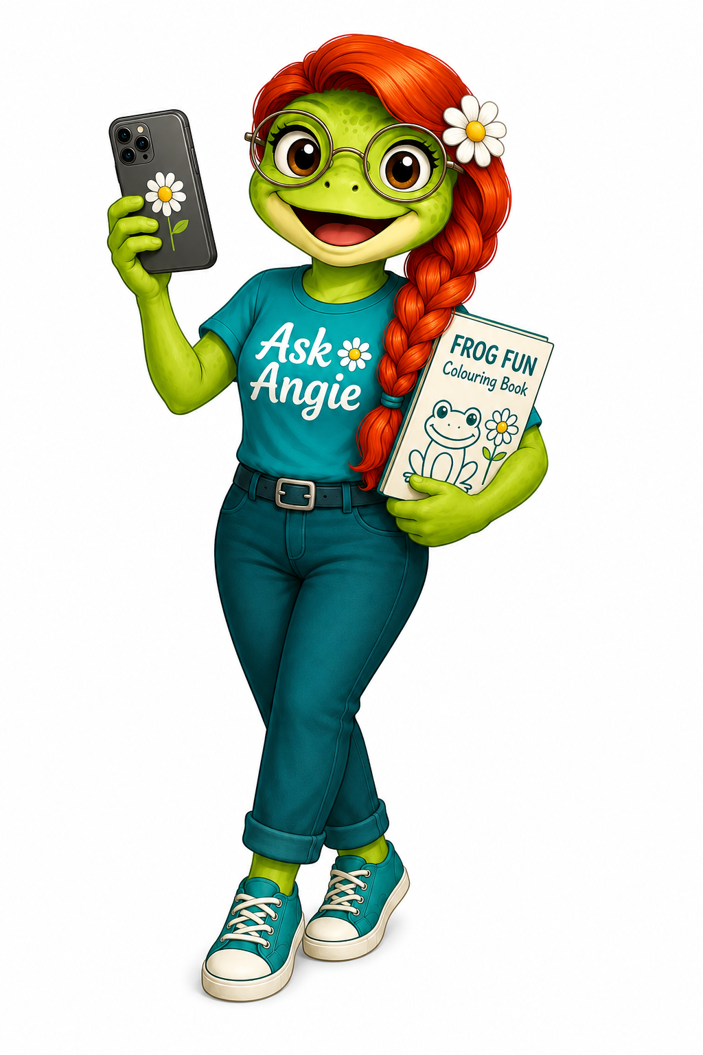 Ask Angie frog mascot